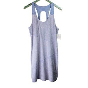 Free People Changing Directions Blue Space Dye Bodycon Mini Dress, Sz Lg, NWT